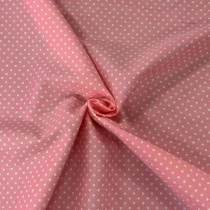 100% Cotton  - Rose and Hubble - Spot - Mid Pink - Sold by Half Metre