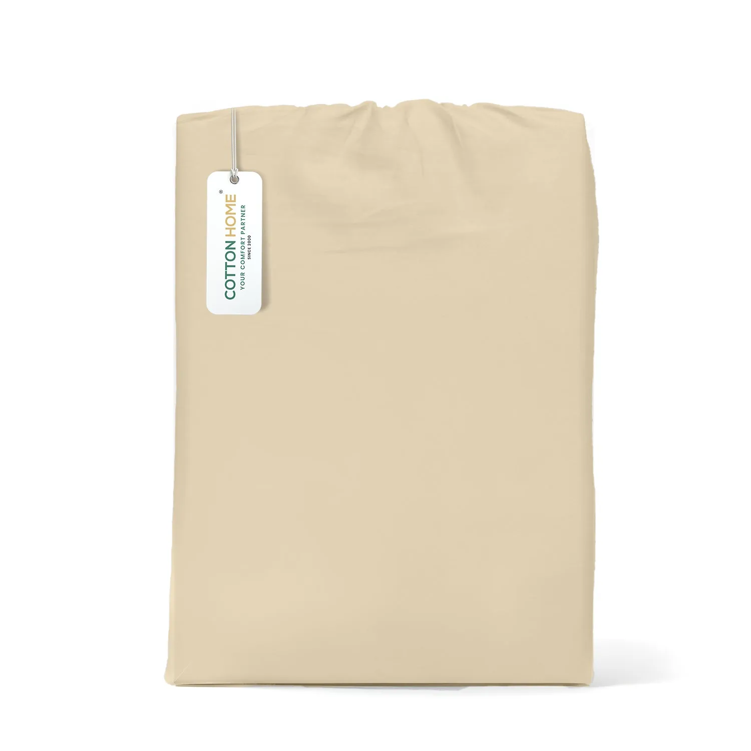 100% Egyptian Cotton 3PC Fitted Sheet 90X200 20CM  Cotton Home Sateen Beige