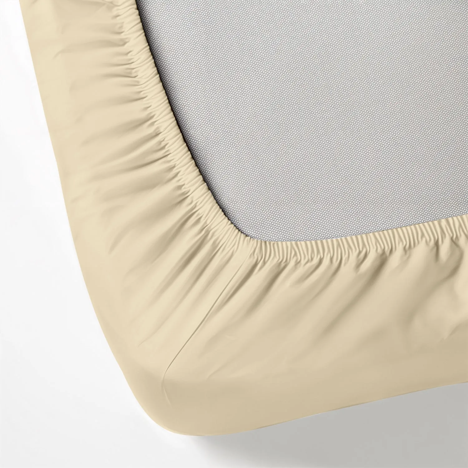 100% Egyptian Cotton 3PC Fitted Sheet 90X200 20CM  Cotton Home Sateen Beige