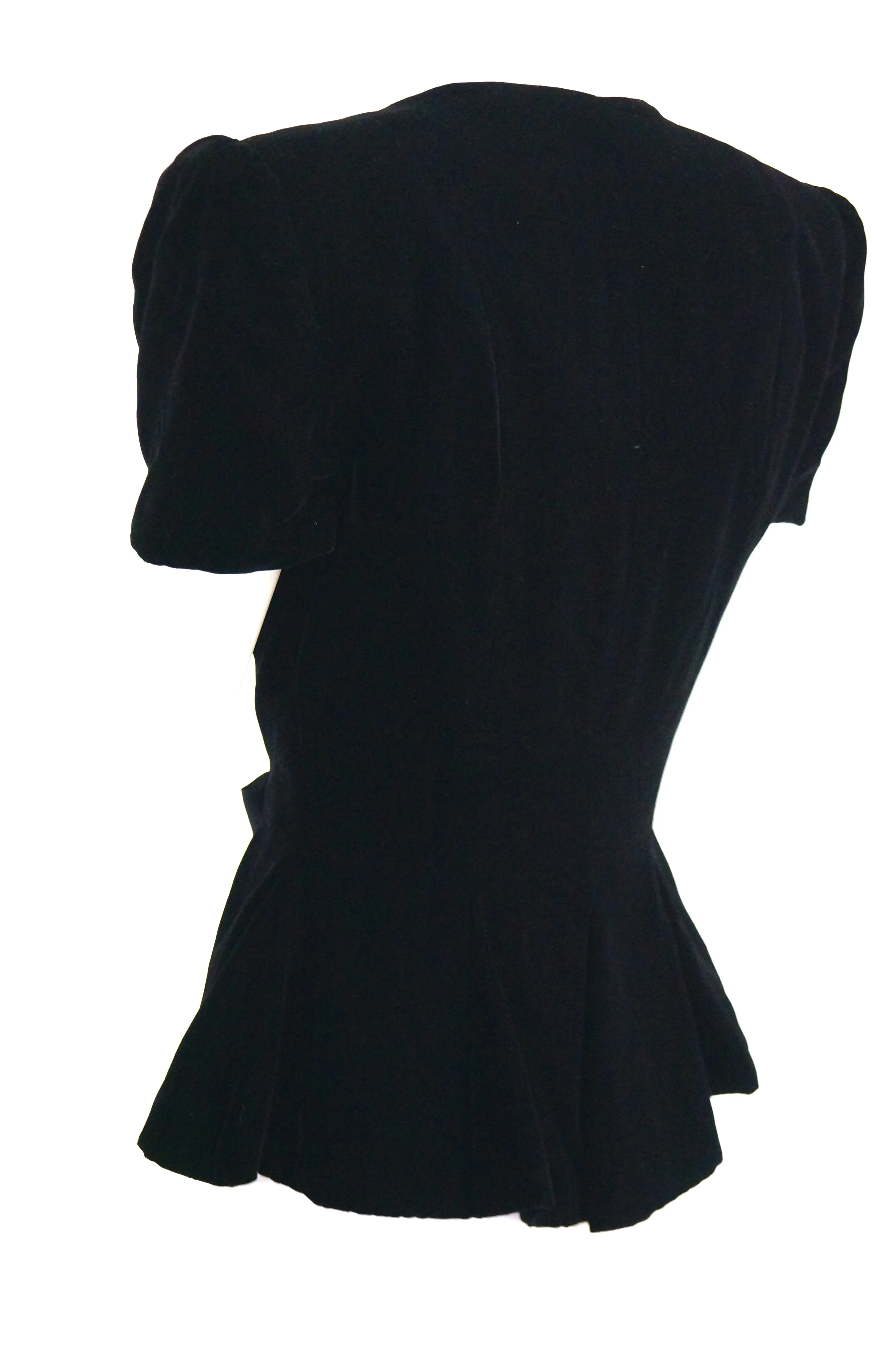1980s Oscar de la Renta Black Velvet Evening Jacket