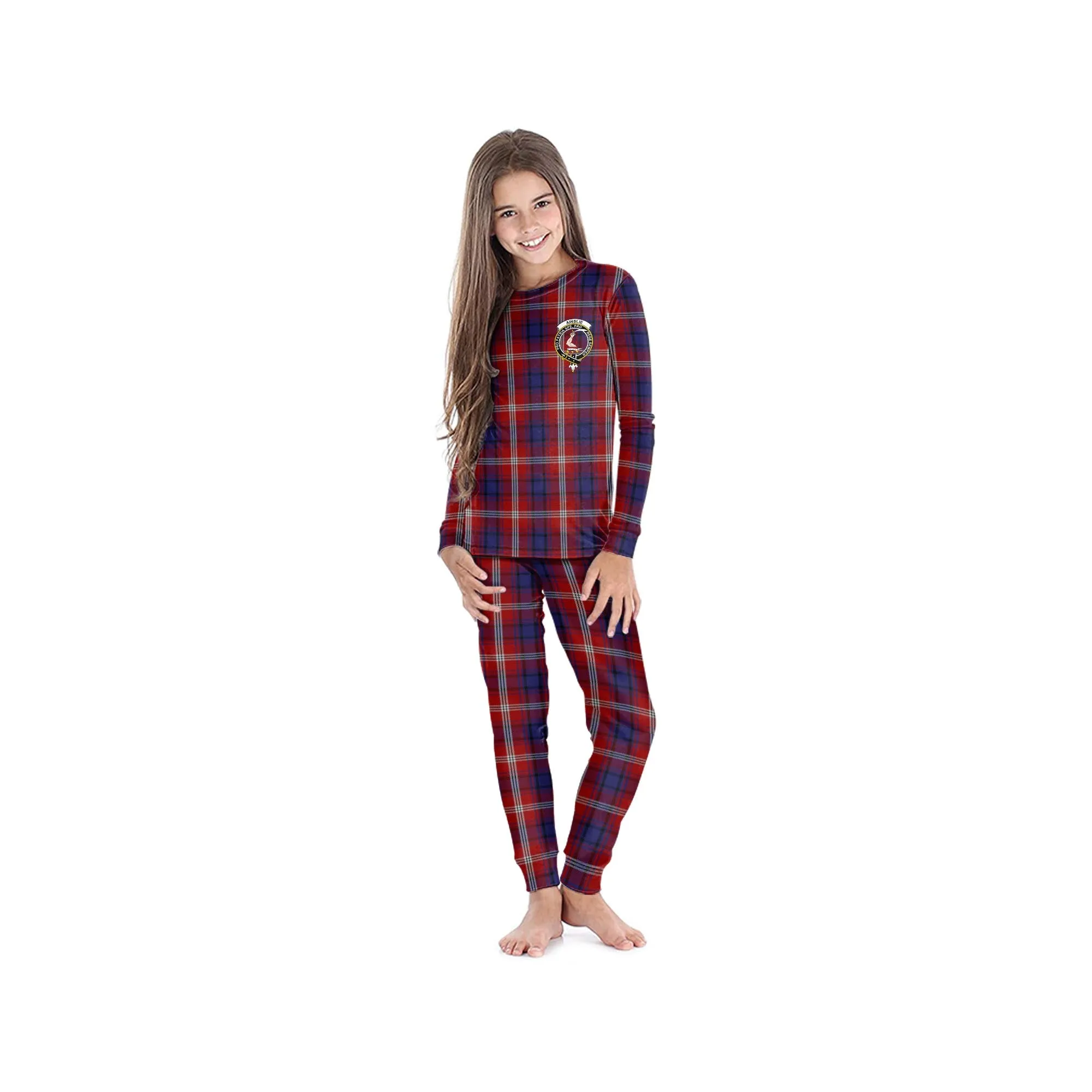 Ainslie Tartan Pajamas Family Set with Family Crest