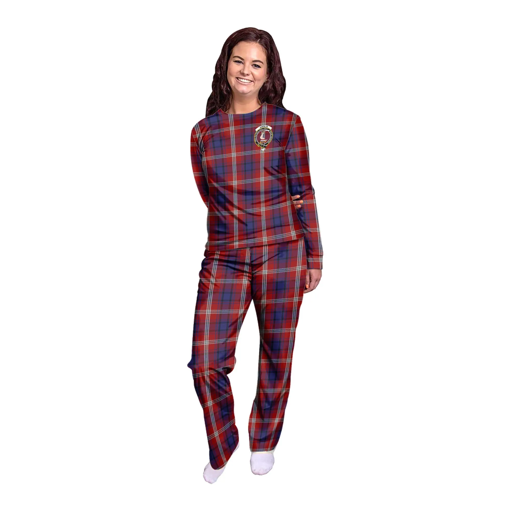 Ainslie Tartan Pajamas Family Set with Family Crest