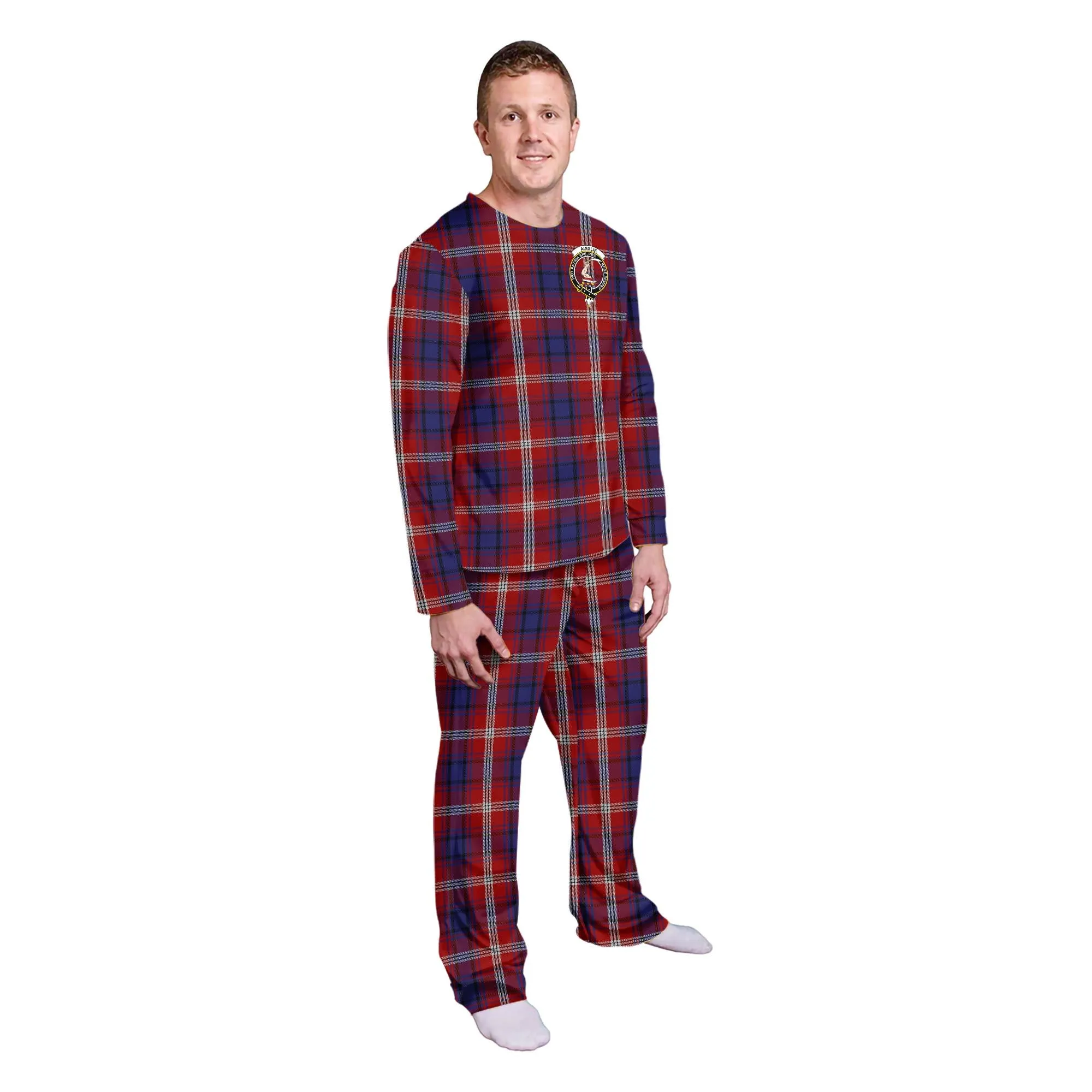 Ainslie Tartan Pajamas Family Set with Family Crest