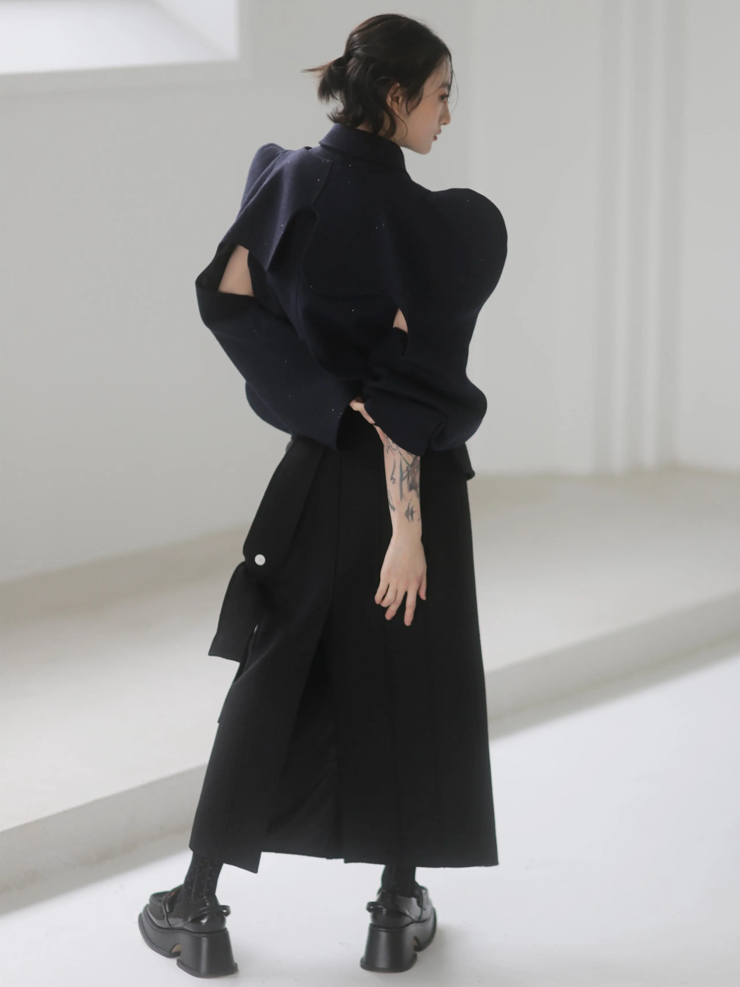Arc Hollow Woolen Coat