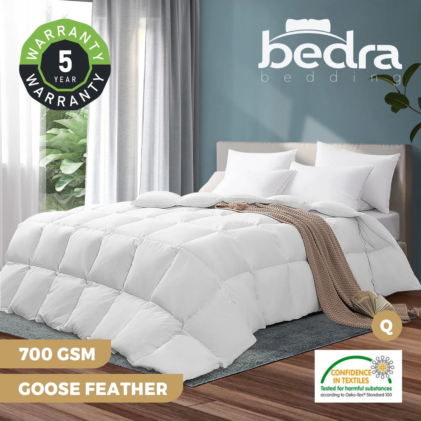 Bedra Goose Down Feather Quilt 700GSM Duvet Doona Winter Blanket Queen