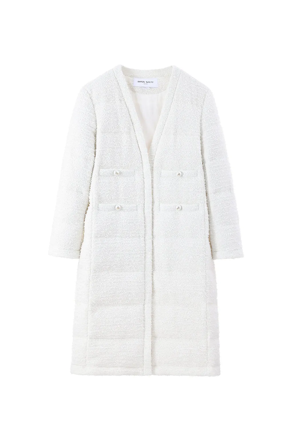 Beige Stylish Long Down Jacket