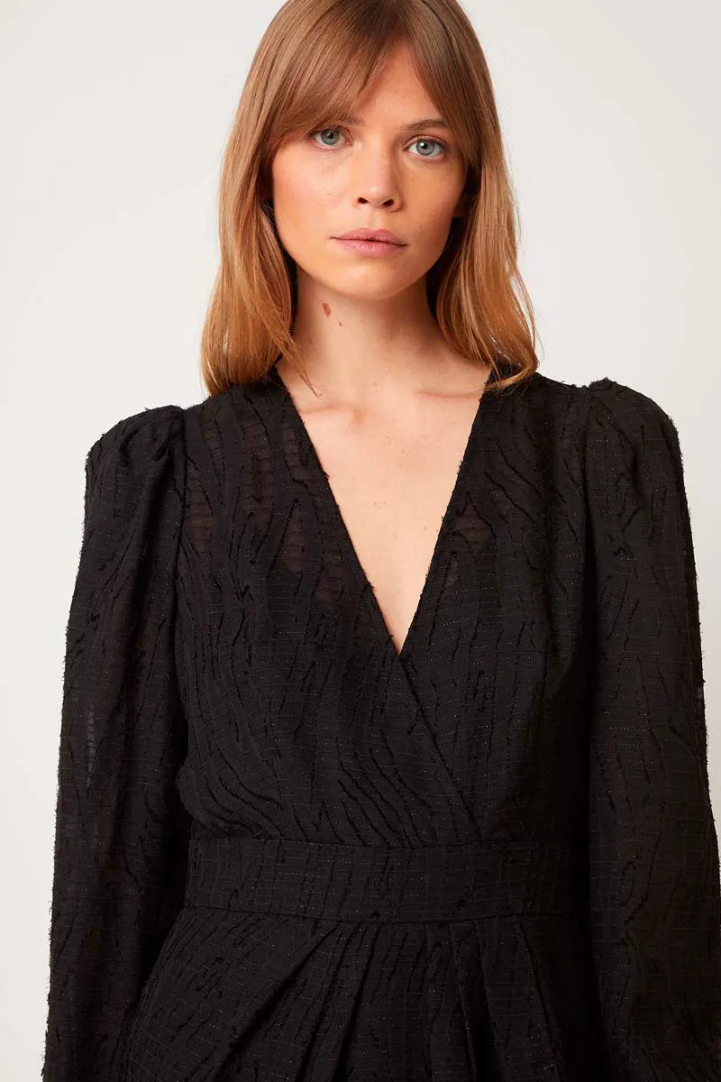 Berenice - Robe Portefeuille Noir