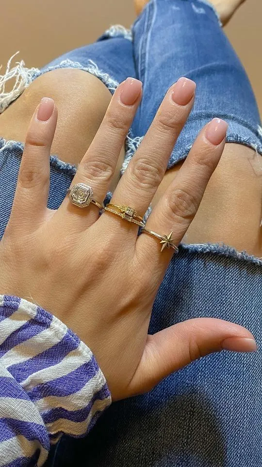 Bezel Set Princess Cut Vintage Band
