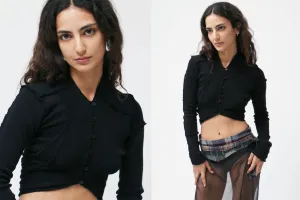 Black Knit Bolero