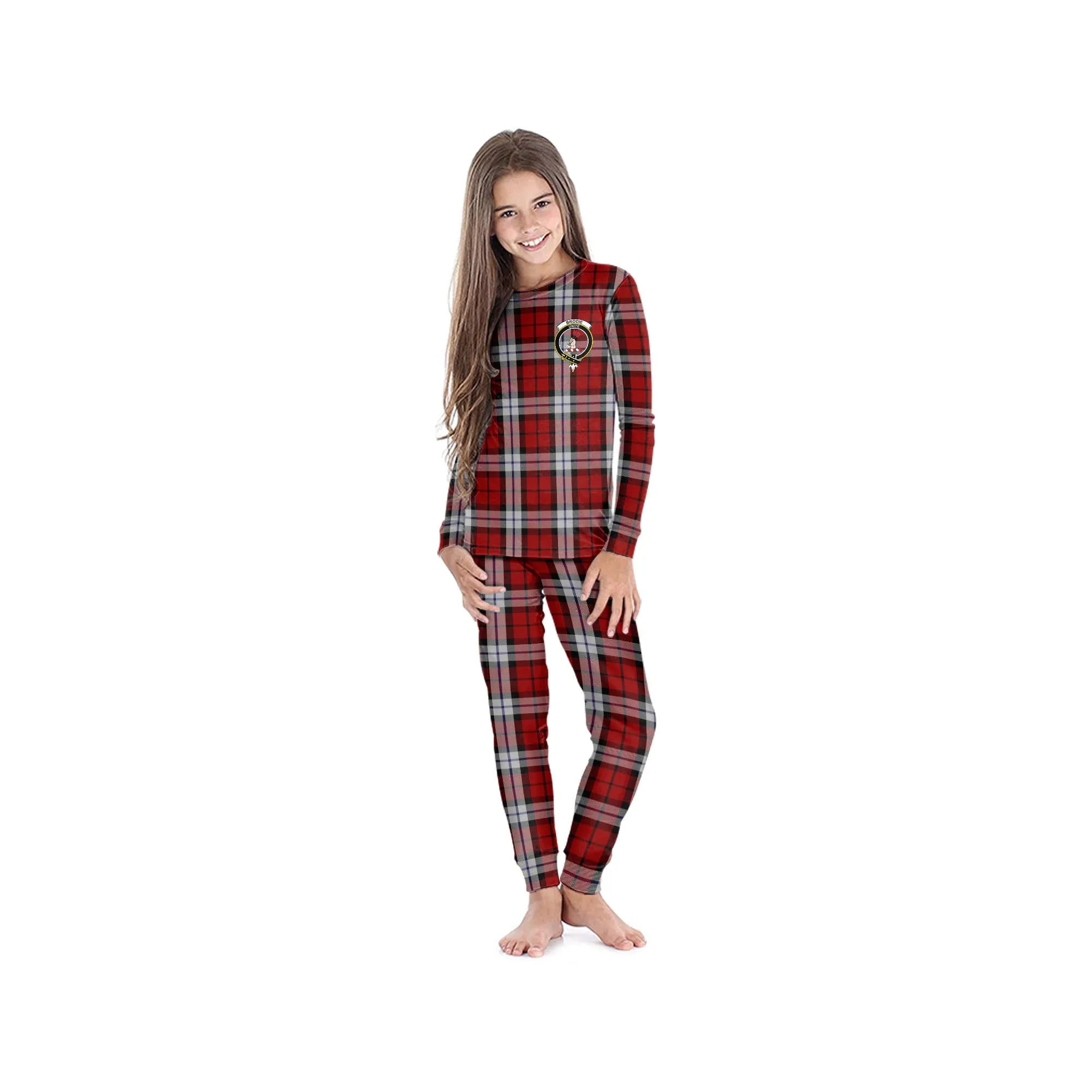Brodie Dress Tartan Pajamas Family Set with Family Crest