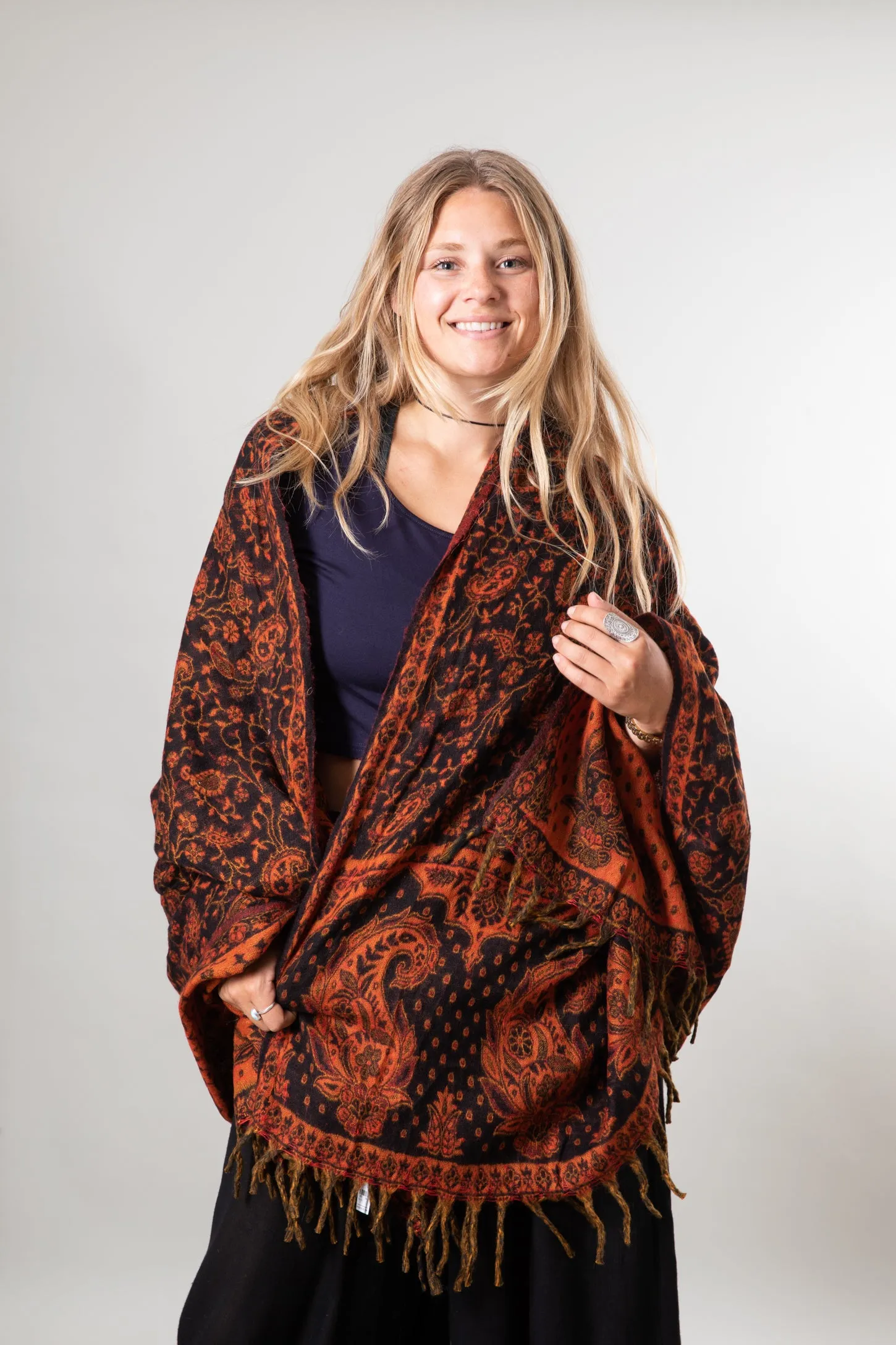 Buta Paisley Blanket Shawl