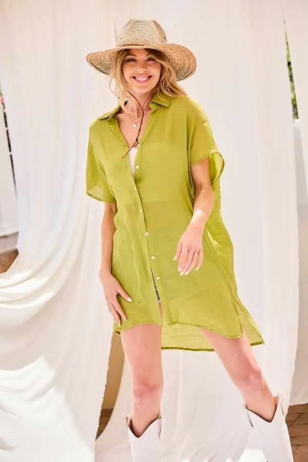 Button Down Robe Oversize Jacket