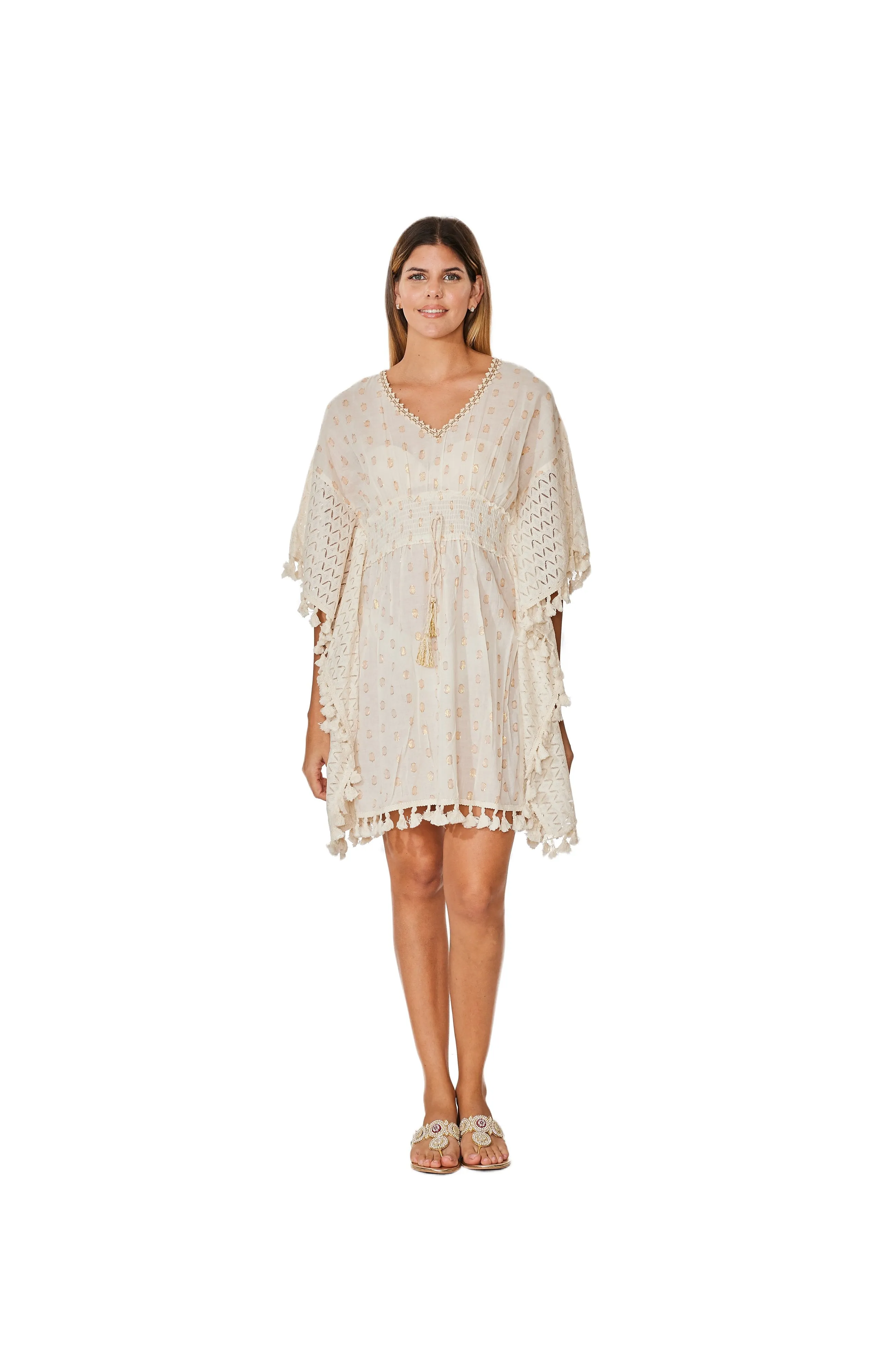 C-9515 Ivory Cotton Dress.
