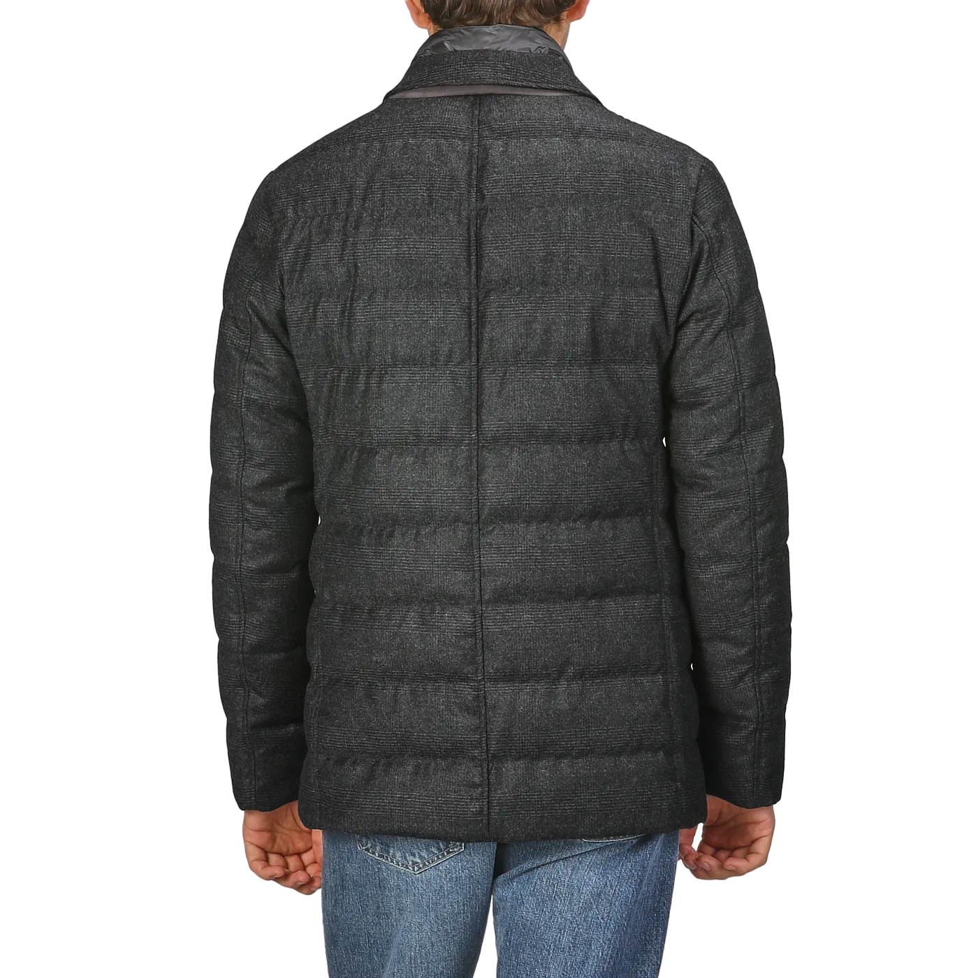 Charcoal Checked Wool Cashmere Loro Piana Jacket