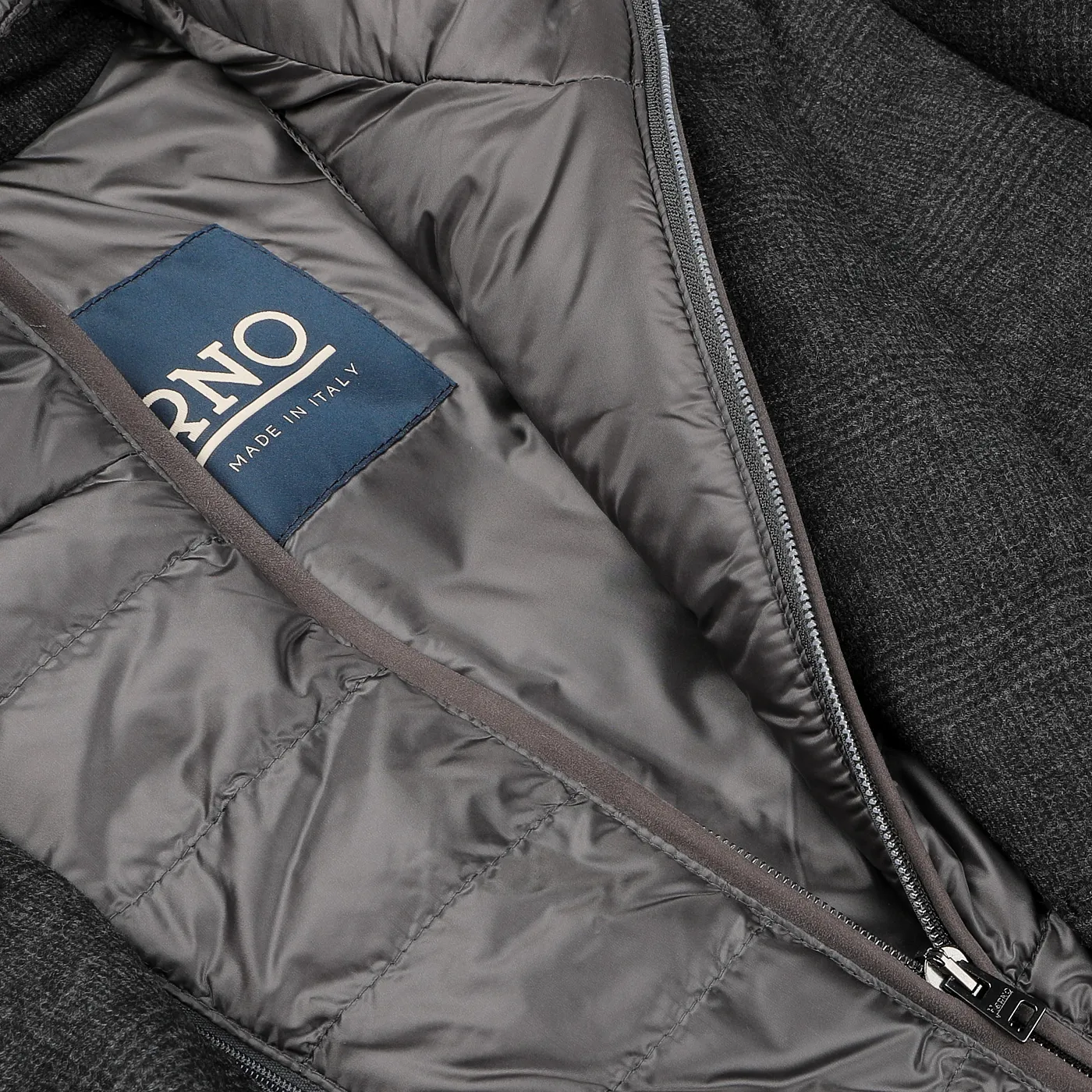 Charcoal Checked Wool Cashmere Loro Piana Jacket