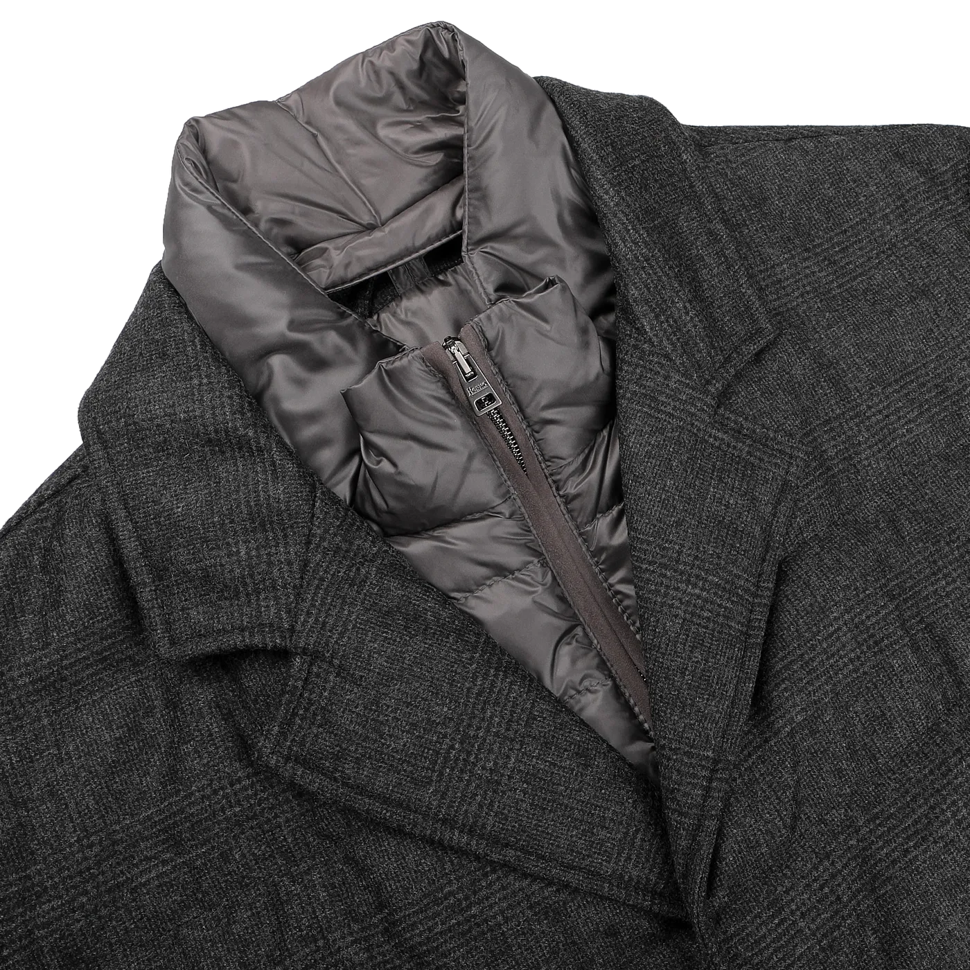 Charcoal Checked Wool Cashmere Loro Piana Jacket