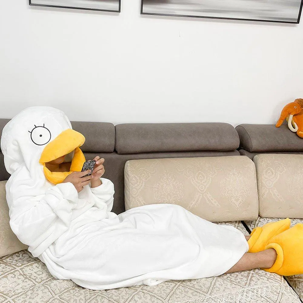 Christmas Pajamas Gintama Elizabeth Duck Blanket Unisex One-piece Bathrobe Nightgown