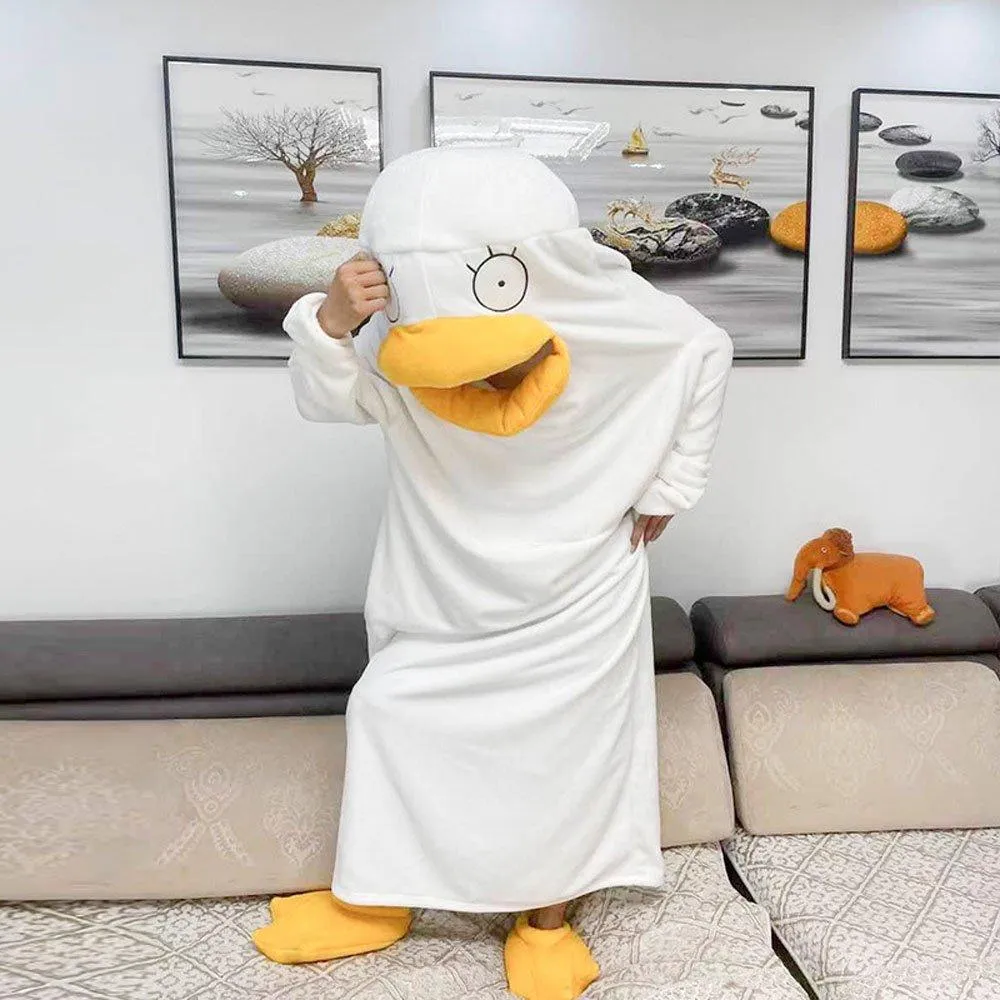 Christmas Pajamas Gintama Elizabeth Duck Blanket Unisex One-piece Bathrobe Nightgown