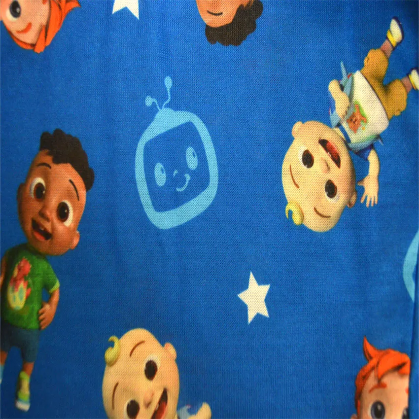 Cocomelon Playtime Striped Blue Toddler Pajamas