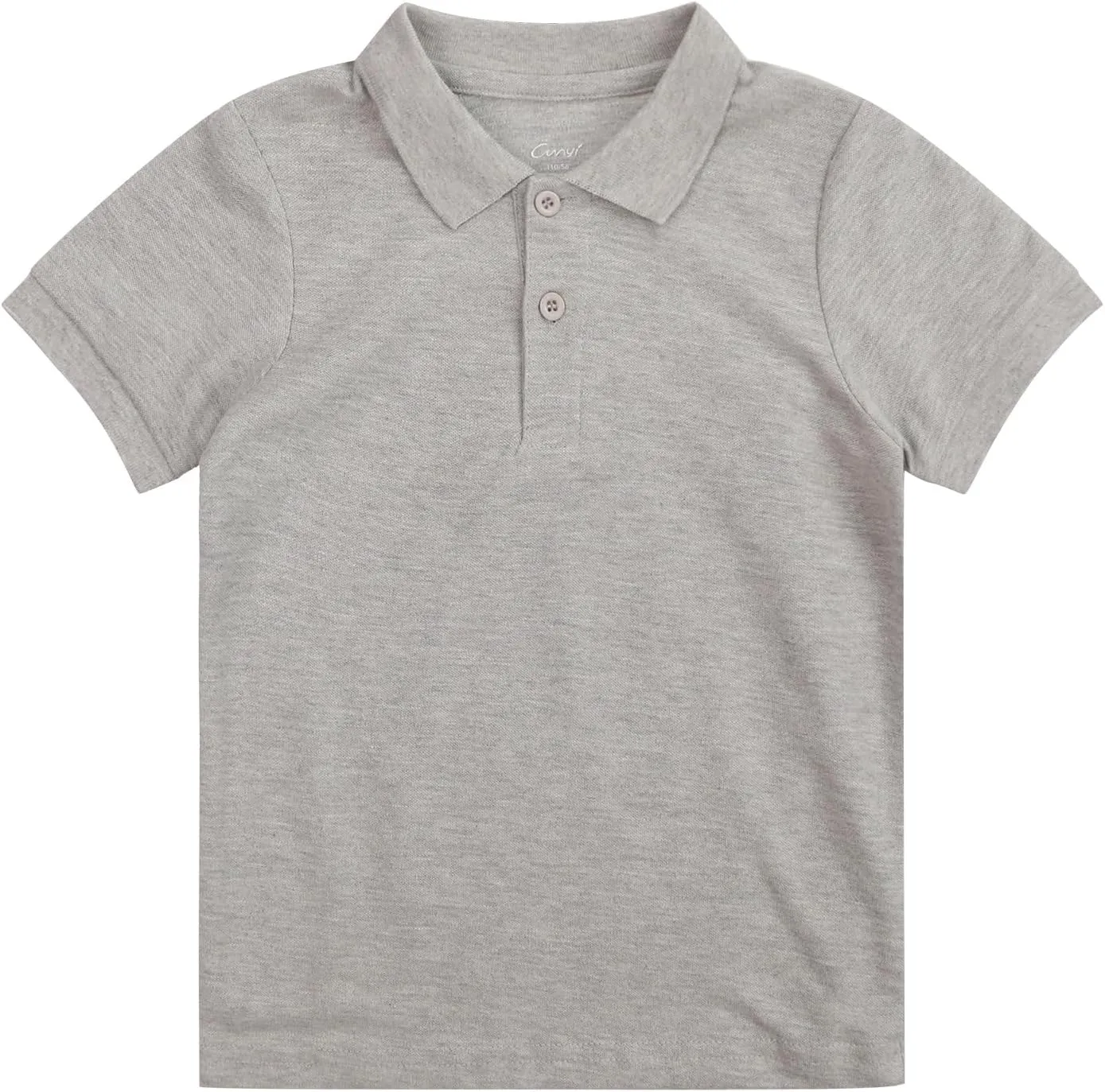 CUNYI Boys' Cotton Pique Polo Shirts Uniform Short Sleeve Tops