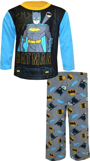 DC Comics Batman with the Batmobile Cozy Fleece Pajamas