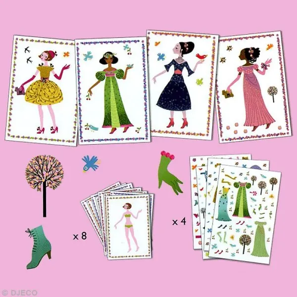 djeco stickers robes des 4 saisons 4 