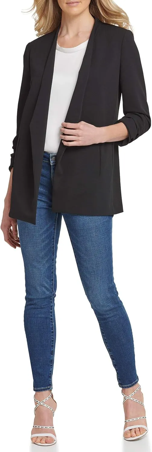 DKNY Women's Foundation Long Sleeve Shawl Collar Jacket