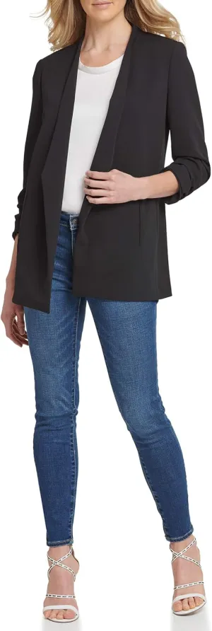 DKNY Women's Foundation Long Sleeve Shawl Collar Jacket