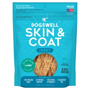 DOGSWELL Skin & Coat GF Jerky Lamb 10oz*