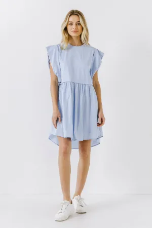 English Factory - Mix Media Mini Dress