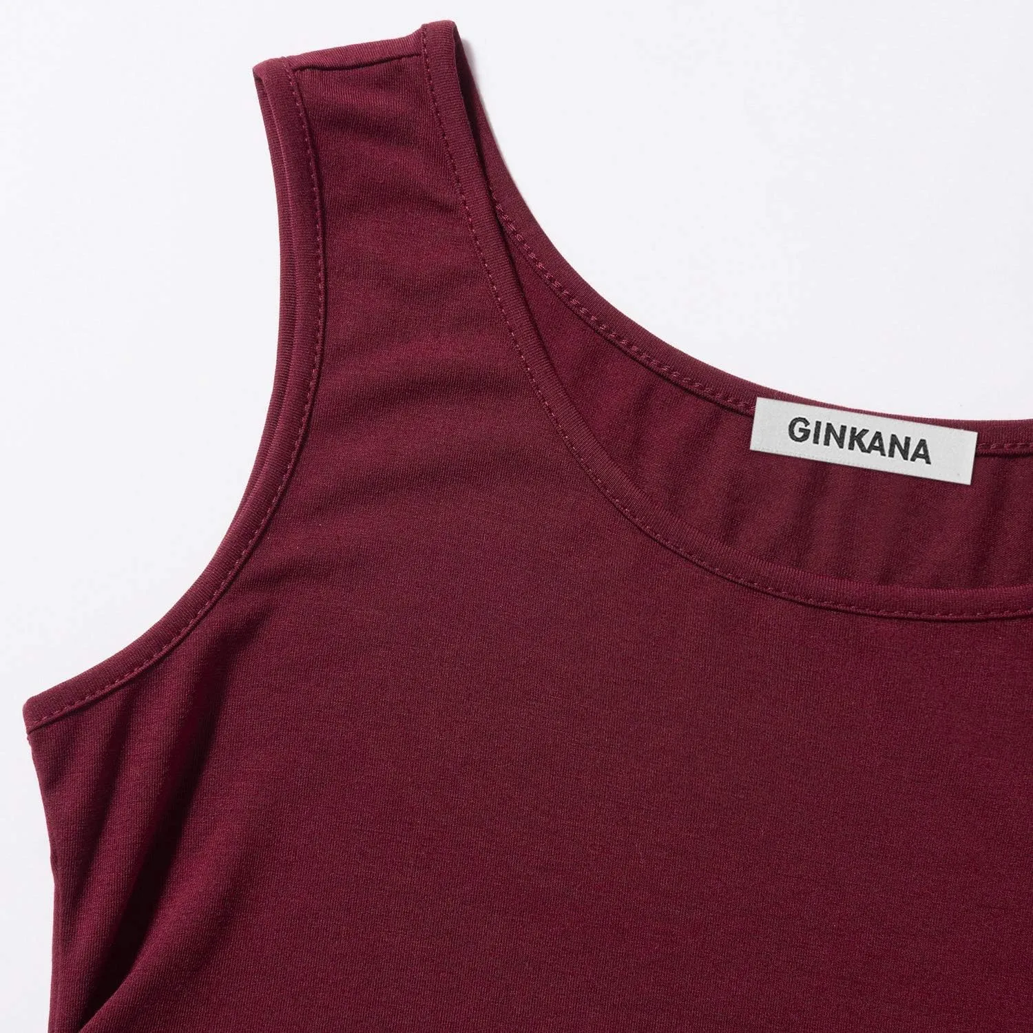 GINKANA Maternity Tank Dress Bodycon Sleeveless Casual Short Ruched Midi Fitted Dress for Pregnant Women