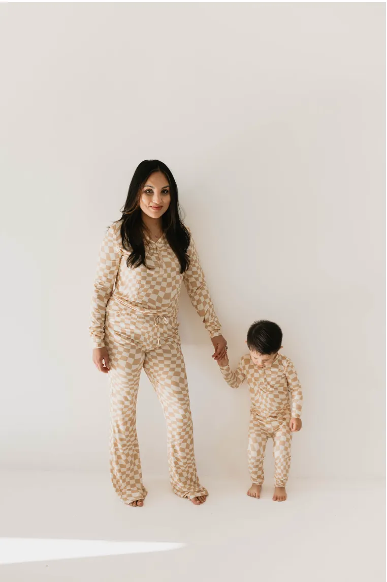 Gold Coast Wavy Checker | Women's Bamboo Pajamas