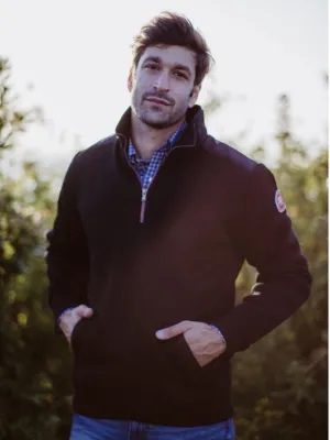 Gregor Wool 1/4 Zip | Black