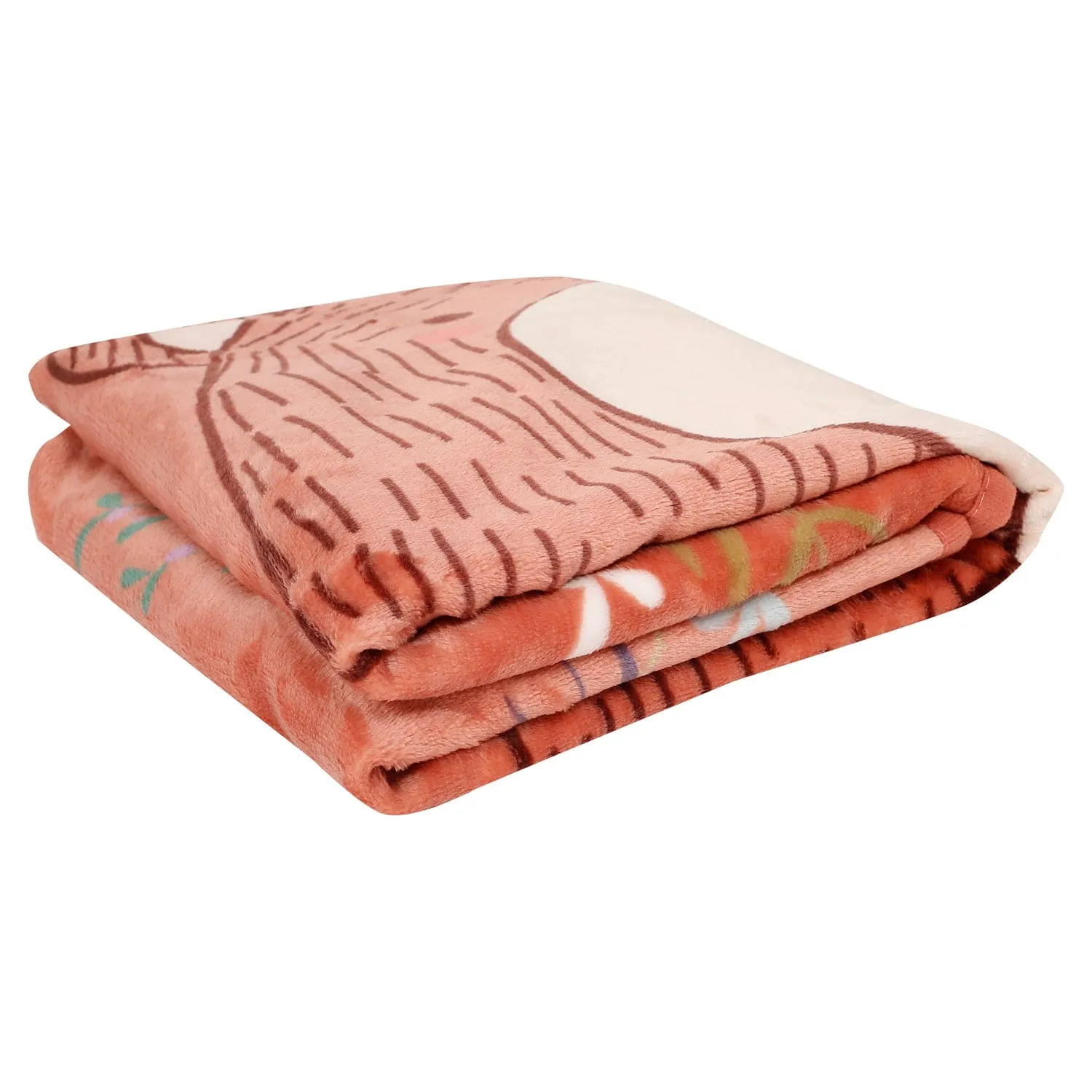 Happy Bear Red And Brown One Ply Blanket
