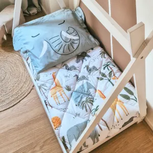 HappyDuvet Kids - Eddy Elephant - 100% Cotton All season Coverless duvet