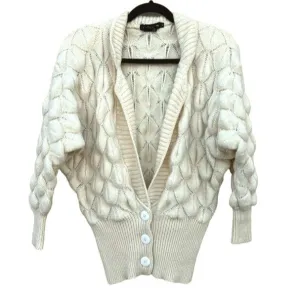 I B Diffusion Vintage Knit V Neck Batwing Sleeves Button Down Wool Cardigan - S