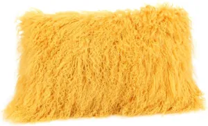 Lamb Fur Pillow Rect. Gold