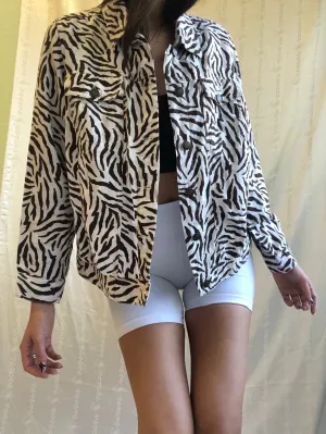 Linen Zebra Over Shirt