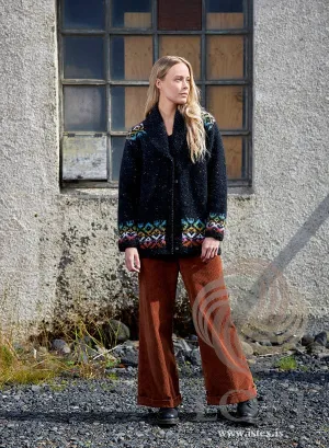 Loforð - Promise Black wool sweater - Knitting Kit