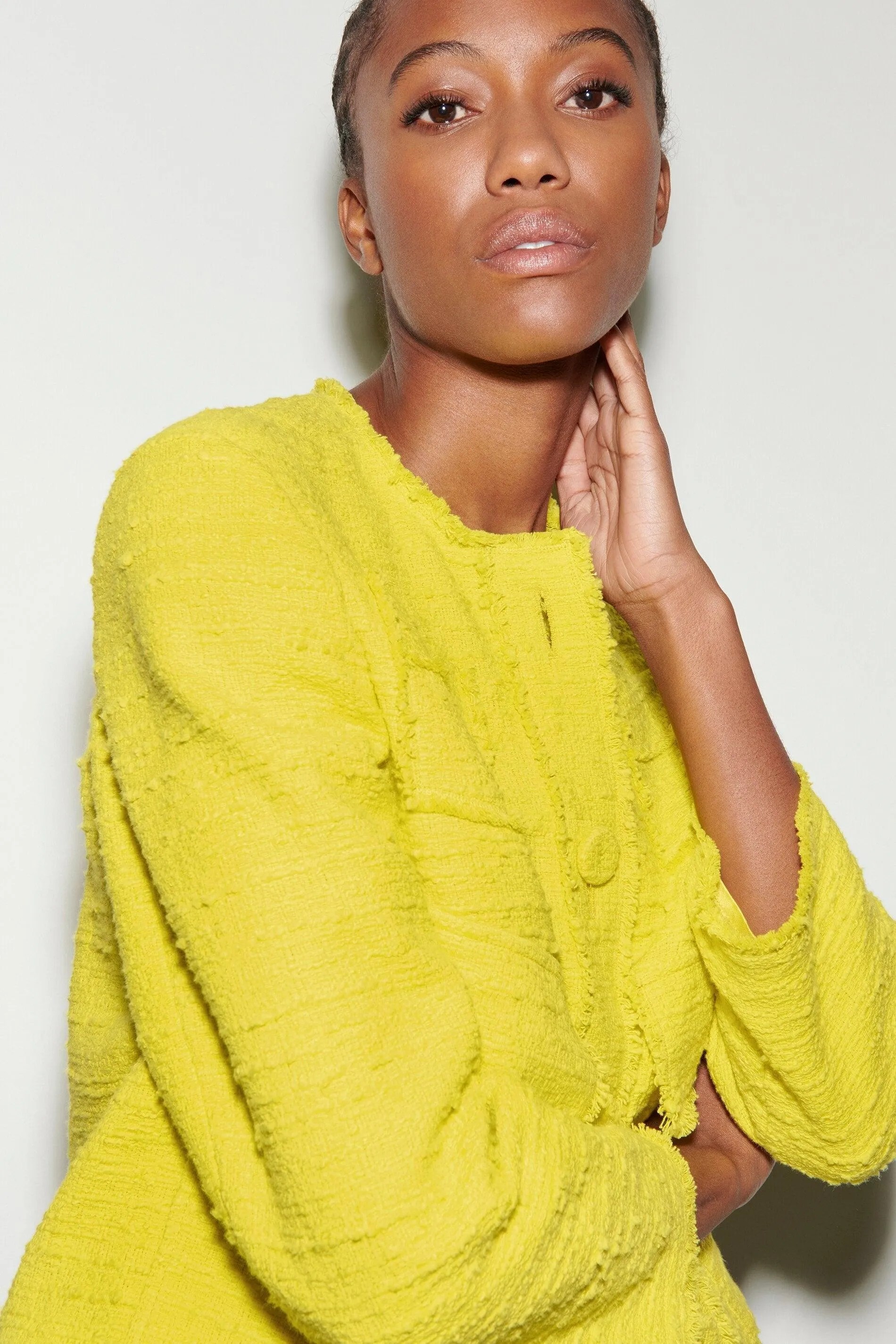 Luisa Cerano Tweed Look Jacket