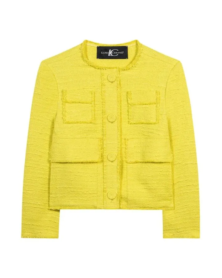Luisa Cerano Tweed Look Jacket