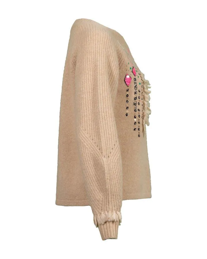 Marc Cain Abstract Bead Pattern Sweater