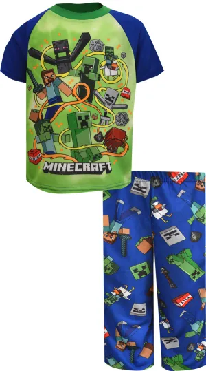 Minecraft Fun with the Creepers Pajama Set