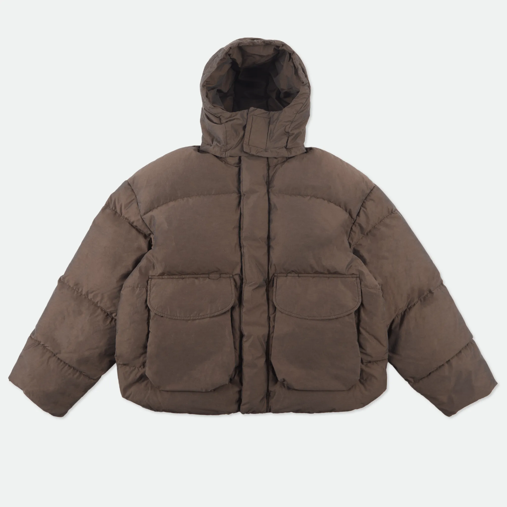 NEITHERS - Discoloured Goose Down Jacket Brown