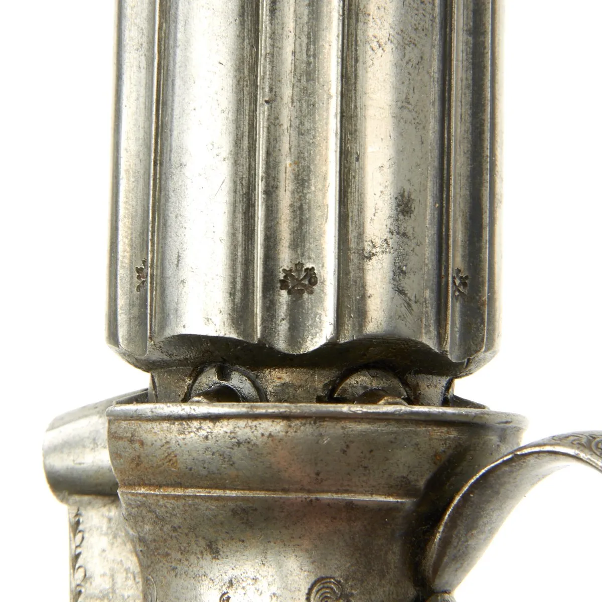 Original 19th Century British Pepperbox Double-Action Percussion Revolver circa 1835