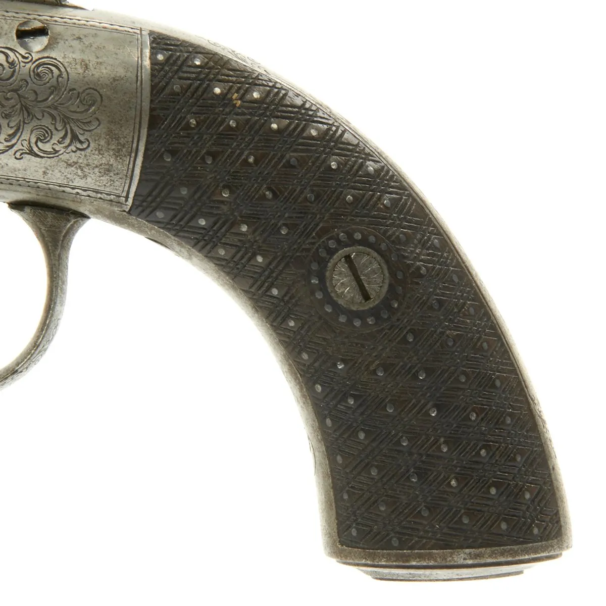 Original 19th Century British Pepperbox Double-Action Percussion Revolver circa 1835