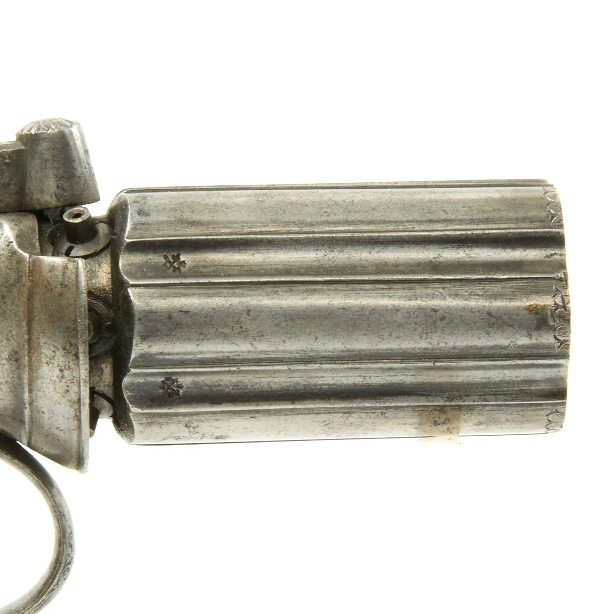 Original 19th Century British Pepperbox Double-Action Percussion Revolver circa 1835