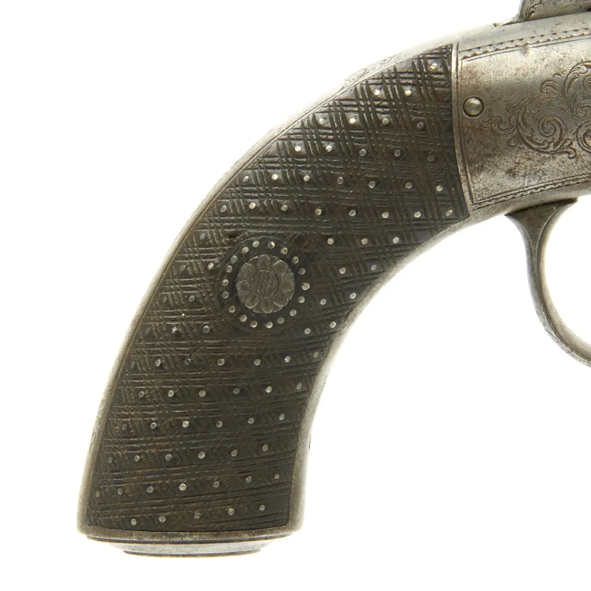 Original 19th Century British Pepperbox Double-Action Percussion Revolver circa 1835