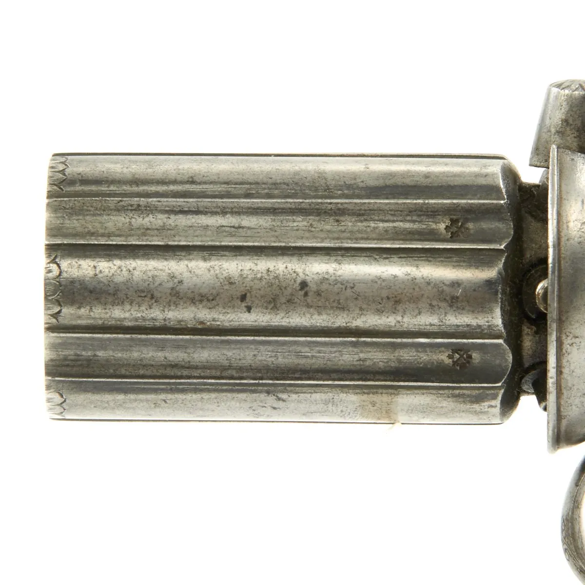 Original 19th Century British Pepperbox Double-Action Percussion Revolver circa 1835