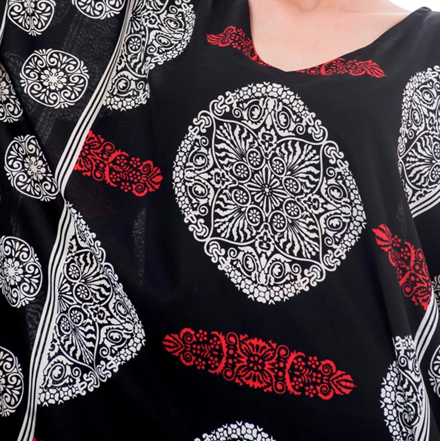 Oussum Women Kaftan Plus Size Polyester Summer Caftan Cover Ups Maxi House Dress